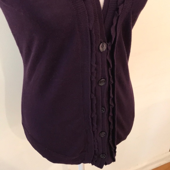 The Limited Purple Sweater Vest Cardigan - Sz S - Picture 3 of 6